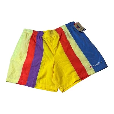 Champion Nylon Warm Up Mesh Lining Shorts Mens 2XL XXL Color Block NWT - Image 1 of 4