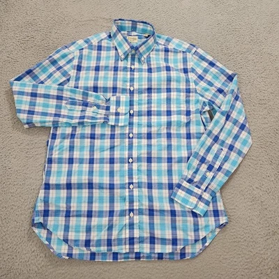 Gitman Bros Shirt Mens Large Blue Check Plaid Button Down Long Sleeve Dress US - Image 1 of 4