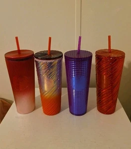 (Lote de 4) Vasos Starbucks 24oz varios con tapas y pajitas.  - Imagen 1 de 5