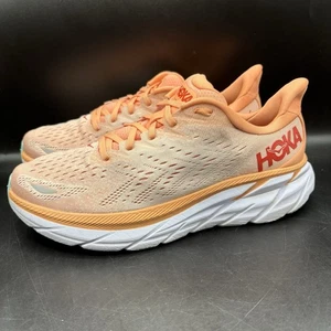 Scarpe Hoka One One Donna 10 B Clifton 8 Arancione Sneakers Corsa Gorpcore - Foto 1 di 12