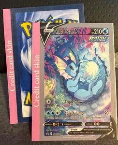 Vaporeon Pokémon Debit Credit Card Skin - Small Chip - Matte - Picture 1 of 3