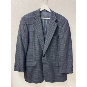 Hickey Freeman Collection Mens Plaid Wool Sport Coat Blazer - Size 44 Reg - Picture 1 of 8
