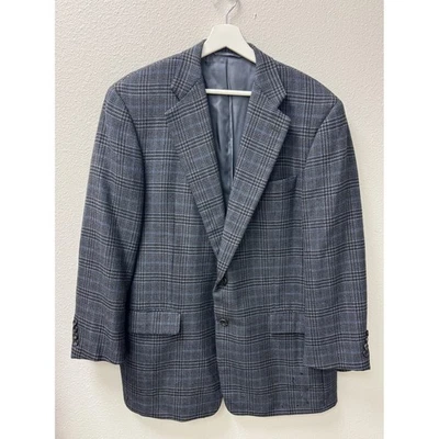 Hickey Freeman Collection Mens Plaid Wool Sport Coat Blazer - Size 44 Reg - Image 1 of 4