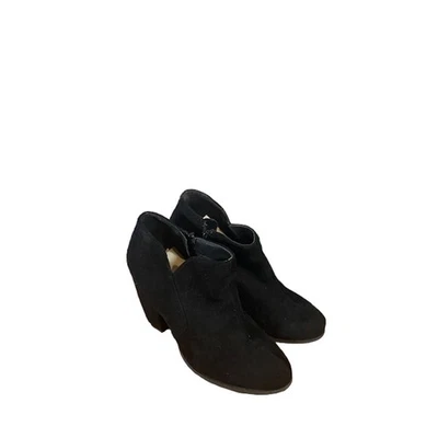 Michael Antonio Suede Black Ankle Side Zip Booties Women SZ 6 - Image 1 of 4