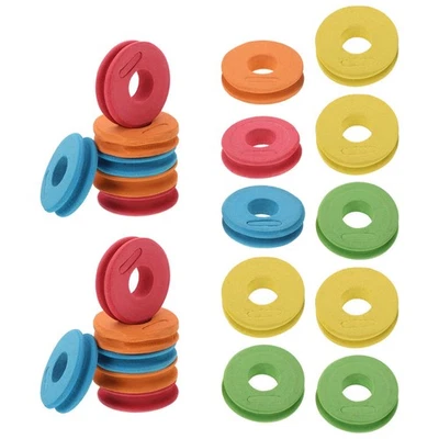 100pcs Ligne de pêche bobines bobines de pêche en forme ronde (multicolore) - Immagine 1 di 4