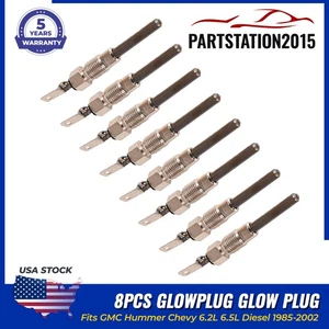 8Pc Fits GMC Hummer Chevy 6.2L 6.5L Diesel 1985-2002 Glowplug Glow Plug 12563554 - Picture 1 of 8