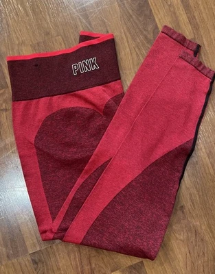 PINK Victoria’s Secret Seamless High Waist Leggings Size S Burgundy Wine NWOT - Image 1 of 4