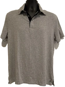 Tommy John Men's Second Skin Comfort Polo Soft Short Sleeve Polo Medium Grey EUC - Picture 1 of 11