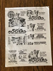 Buck Rogers im 25. Jahrhundert (1979) RAR & VINTAGE Werbeblatt Erin grau - Bild 1 von 1
