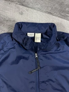 LL Bean Windbreaker Rain Jacket Nylon Women’s Size 2X BlueHooded Full Zip 0BUX7 - Picture 1 of 15