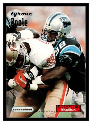 Tyrone Poole #24 1996 SkyBox Impact Carolina Panthers - Image 1 of 2