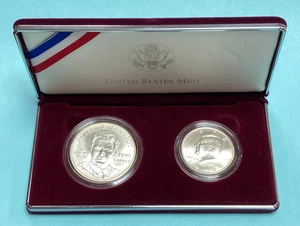 1998 S US Mint Kennedy Collector's Set RFK Silver Dollar JFK Half Dollar Box COA - Picture 1 of 15