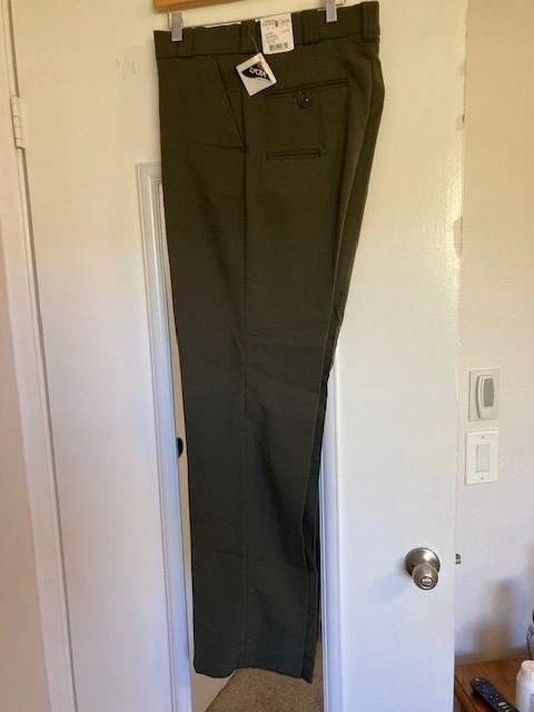 FLYING CROSS UNIFORM PANTS - FOREST GREEN SIZE 33R - NEW UNHEMMED - Image 1 of 4