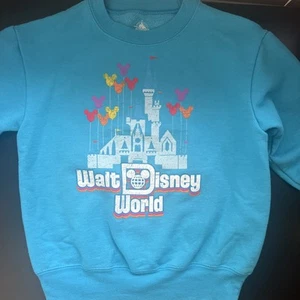Disney World Blue Sweatshirt Crewneck Youth Kids Disney S - Picture 1 of 2