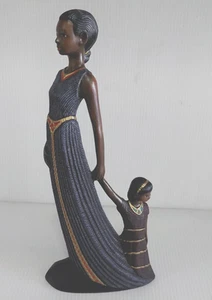 Vintage Parastone 1995 Mahogany Princess Mother & Child Figurine Enesco 10" tall - Picture 1 of 6