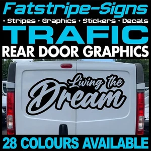 para adaptarse a RENAULT TRAFIC LIVING THE DREAM PEGATINAS GRÁFICOS CÁMPER FURGONETA AUTOCARAVANA - Imagen 1 de 2