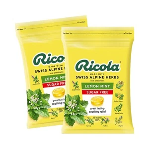 (Pack of 2) Ricola Sugar Free Lemon Mint Cough Drops 210 Drops 105 Count - Picture 1 of 6