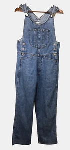 VTG 90s Y2K Bib Denim Overalls Women M Blue Western Cowgirl Rodeo Country Farm - Picture 1 of 11