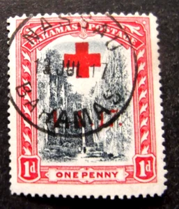 Bahamas-1917-KGV 1d Red Cross-Used - Picture 1 of 2