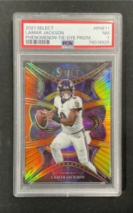2021 Select Lamar Jackson Phenomenon Tie Dye Prizm #PHE11 PSA 7 11/25 - Picture 1 of 2