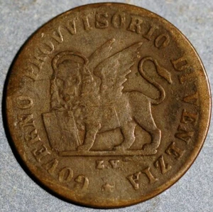 1848 ZV 15 Centesimi Italian States VENICE KM# 801 - Picture 1 of 2