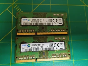 SAMSUNG 8GB (2x4GB) 1Rx8 PC3L-1200S -11-13-B4 M471B5173EB0-YK0 SODIMM RAM - Picture 1 of 1