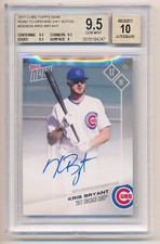 2017 Topps Now KRIS BRYANT Road to Opening Day #OD-302A Auto GEM BGS 9.5/10