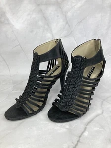 Michael Antonio Glenda Black Met Snake High Heels, Size Women 7 - Picture 1 of 7