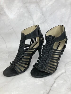 Tacones altos Michael Antonio Glenda negros Met Snake, talla para mujer 7 Foto 1 de 4