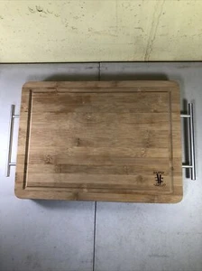 Simply Bamboo HardWood Cutting Board 15" x 11" x 1.5" ~ Malibu Bamboo W/Handles - Picture 1 of 6