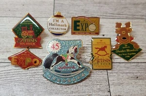 Lot of 7 HALLMARK Expo, Artists on Tour & Collectors Club Lapel Pins 94-97 & 18 - Picture 1 of 6