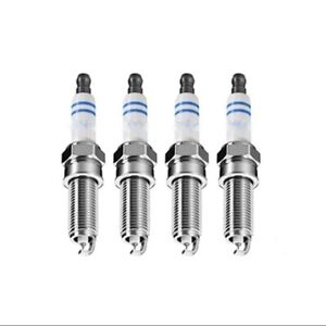 BOSCH Set of 4 Spark Plugs for Audi 100 Quattro JW 1.8 Oct 1984 to Oct 1988