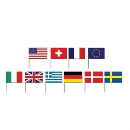 International Flag Picks 50 Pack Olympics Travel Party Decoration - Image 1 of 1