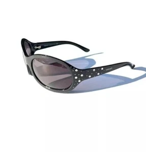 VINTAGE Versace Crystal Sunglasses Black circa Early 2000s Demi Moore Ad - Picture 1 of 12