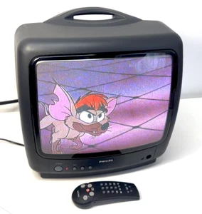 Tested ✅ - Philips 14PT155B Color Television CRT Original Remote Retro Gaming - Imagen 1 de 13