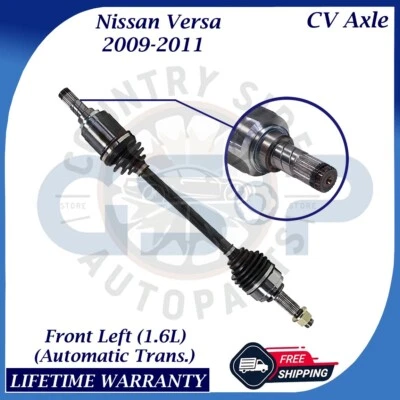 GSP OEM Front Left CV Axle For 2009-2011 Nissan Versa 1.6L Automatic Lifetime W. Foto 1 de 4