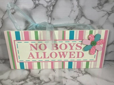 Placa sem marca permitida decoração de parede placa suspensa listra rosa quarto de menina - Imagem 1 de 4