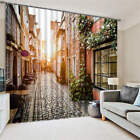 Warm Sunset In Small Town 3D Blockout Photo Printing Curtains Drap Fabric Window