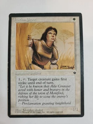 MTG Magic The Gathering Card Icatian Scout Summon Soldier White Fallen Empires - Image 1 of 2