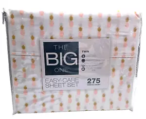 The Big One 3 Pc Twin Size Sheet Set Pineapple Motif-NEW - Picture 1 of 6