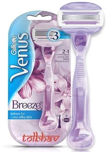 Gillette Venus Breeze Razor Handle with 1 Pre-loaded Cartridge Women's Shaving - Picture 1 of 12