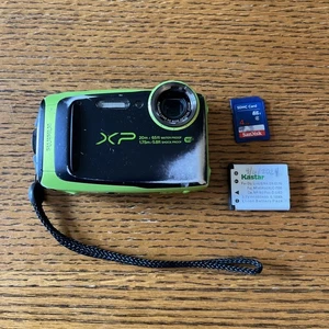 Cámara digital Fujifilm FinePix XP120 resistente al agua Wi-Fi verde con tarjeta SD - Imagen 1 de 10