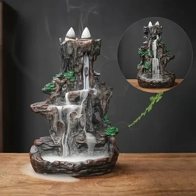 Backflow Incense Burner -  Couple - Double Waterfall - Image 1 of 2