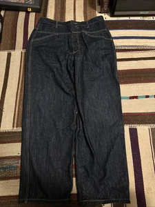 Marithe Francois Girbaud Jeans Mens 36M Dark Blue Wash Baggy Streetwear Y2K - Picture 1 of 7
