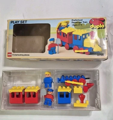 99% Lego Duplo Conjunto de Jogo de Trem de Passageiros Pré-Escolar #2705 Idades 2 - 5 Vintage 1986 - Imagem 1 de 4