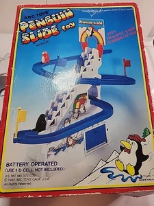 Vtg 80s ABC Toys PLAYFUL PENGUIN Slide Toy 1985  Battery Stair Climb Slide Works - Picture 1 of 5