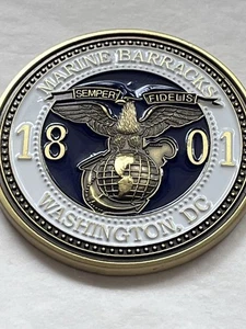 USMC Marine Barracks Washington D.C Company B Third Herd Military Challenge Coin - Picture 1 of 7