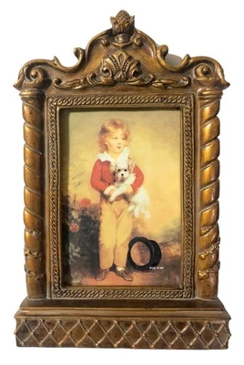 Elements Picture Frame 4x6 Baroque Style Ornate Table Top VTG Style Bronze NEW - Image 1 of 3