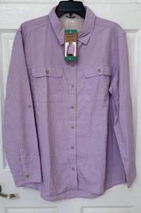 Camicia donna Eddie Bauer Partenza manica lunga viola lilla taglia XL - Foto 1 di 4