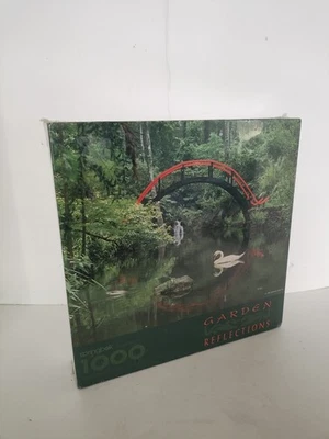 SEALED 1991 Jigsaw Puzzle 1000 Pc Swan Garden Reflections Springbok Hallmark NEW - Image 1 of 4